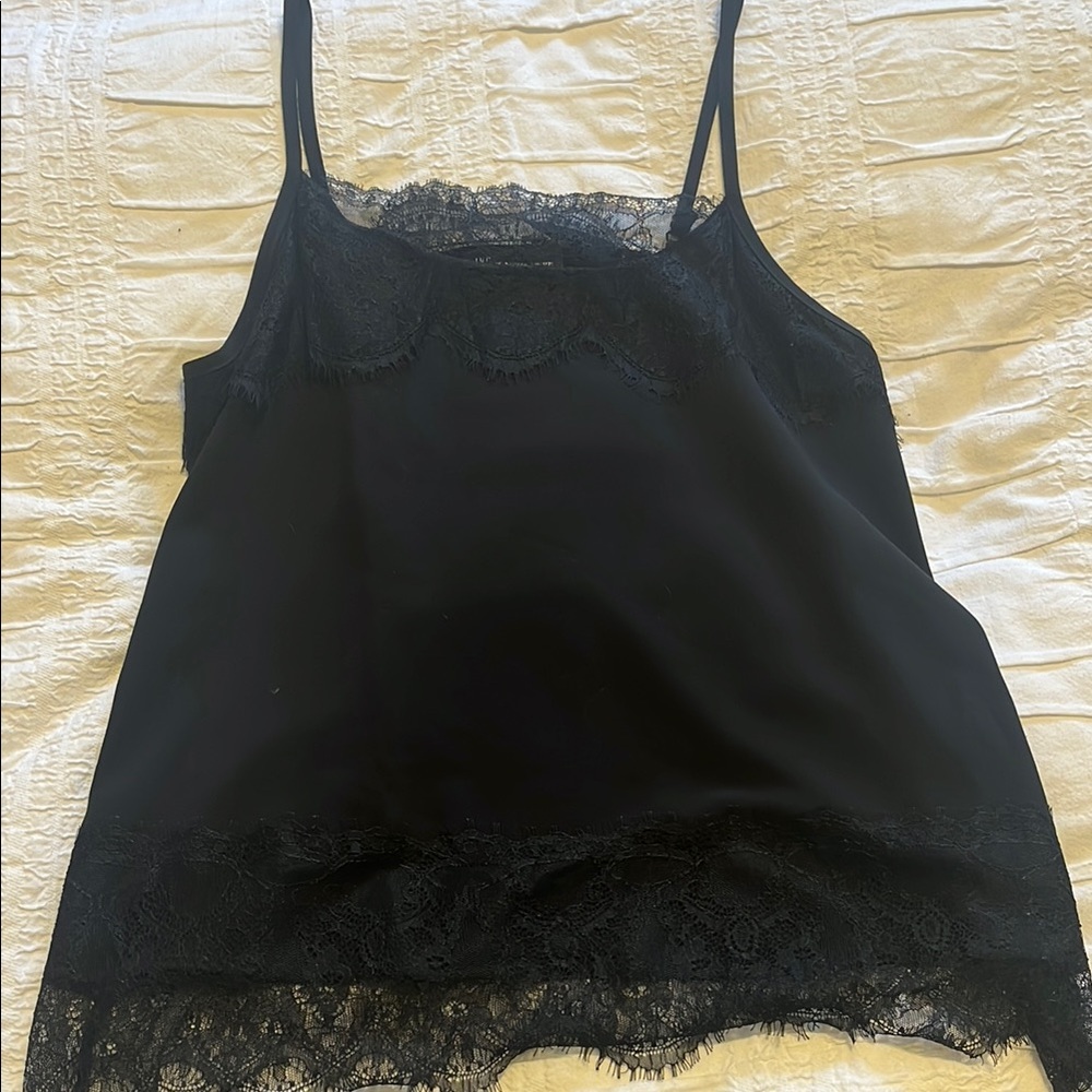 Black Lace Trim Camisole